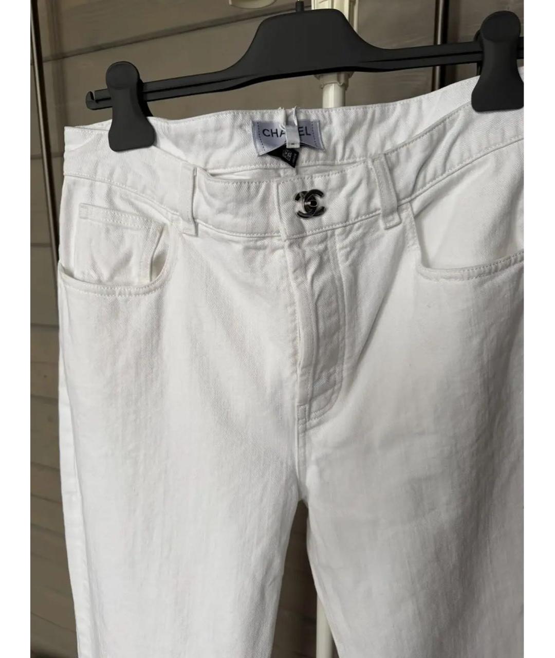 CHANEL Белые прямые джинсы, фото 2
