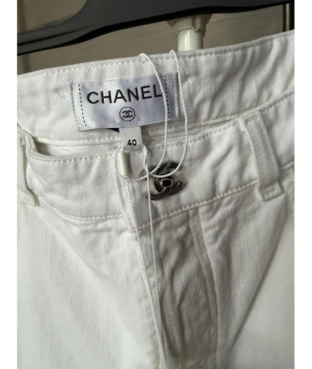 CHANEL Белые прямые джинсы, фото 5