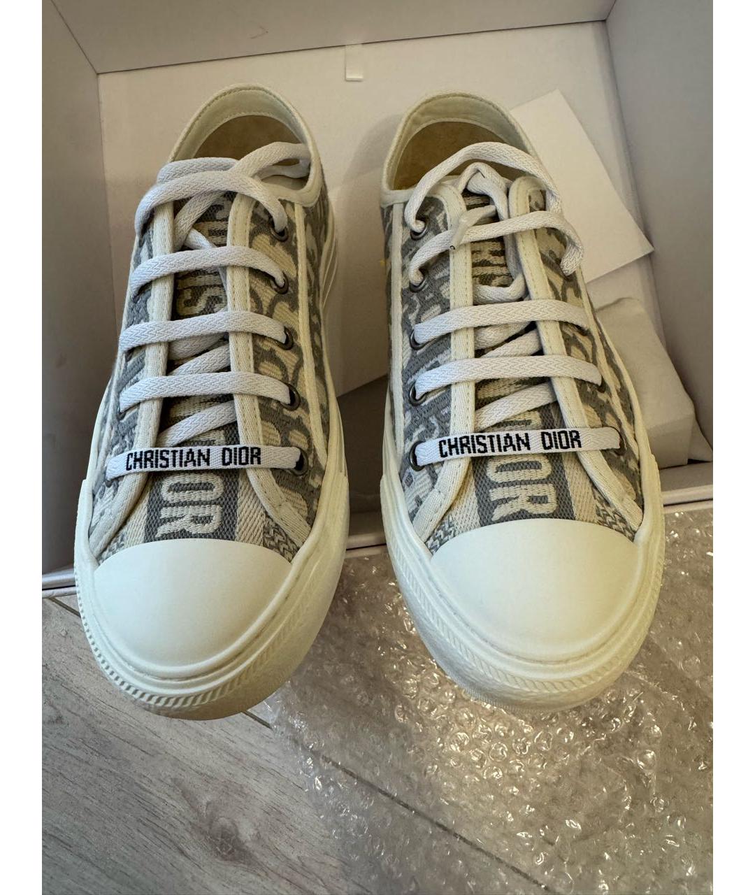 CHRISTIAN DIOR Серые кеды, фото 2