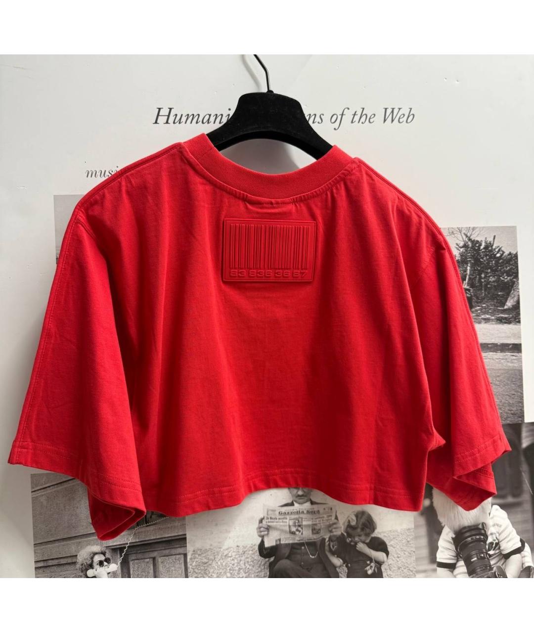 VETEMENTS Красная футболка, фото 2