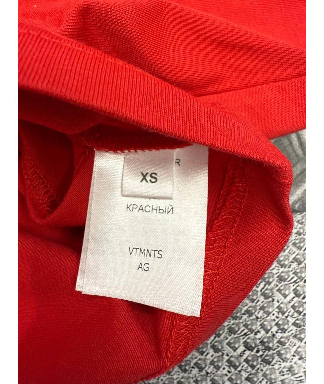 VETEMENTS Красная футболка, фото 5