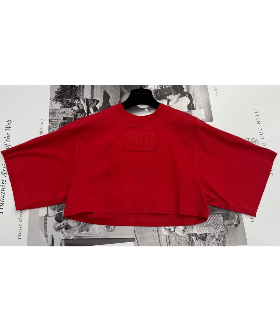 VETEMENTS Красная футболка, фото 6