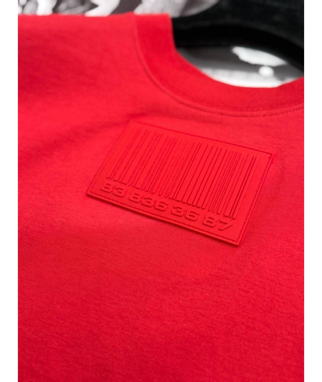 VETEMENTS Красная футболка, фото 3