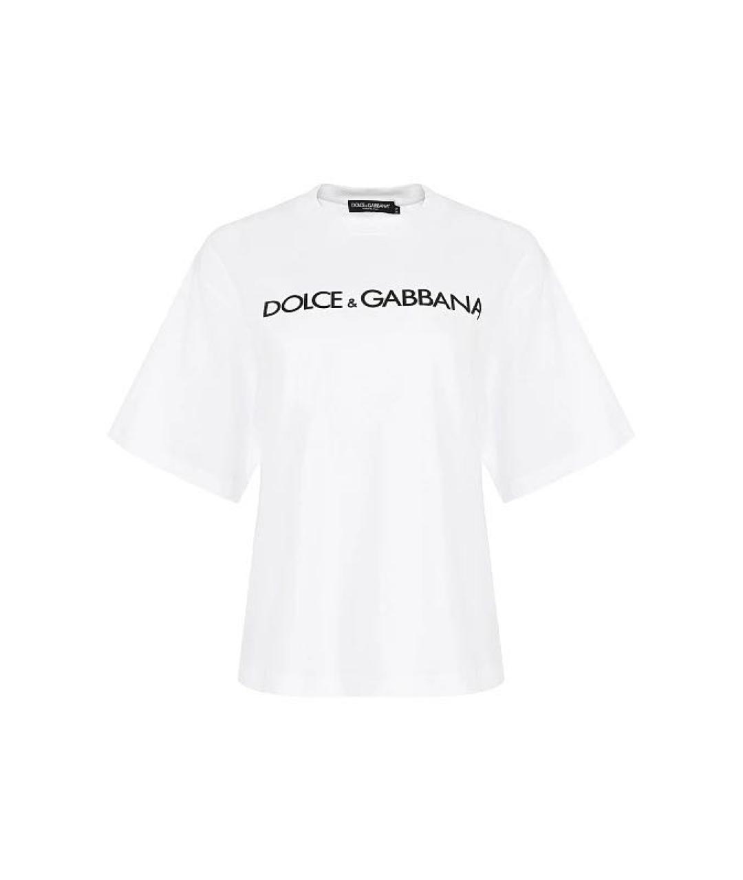 DOLCE&GABBANA Белая хлопковая футболка, фото 1