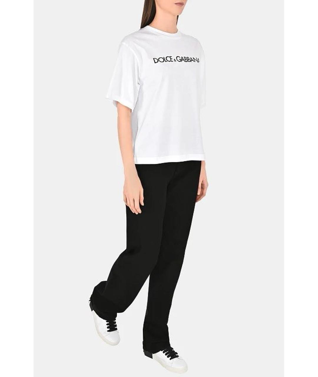 DOLCE&GABBANA Белая хлопковая футболка, фото 5