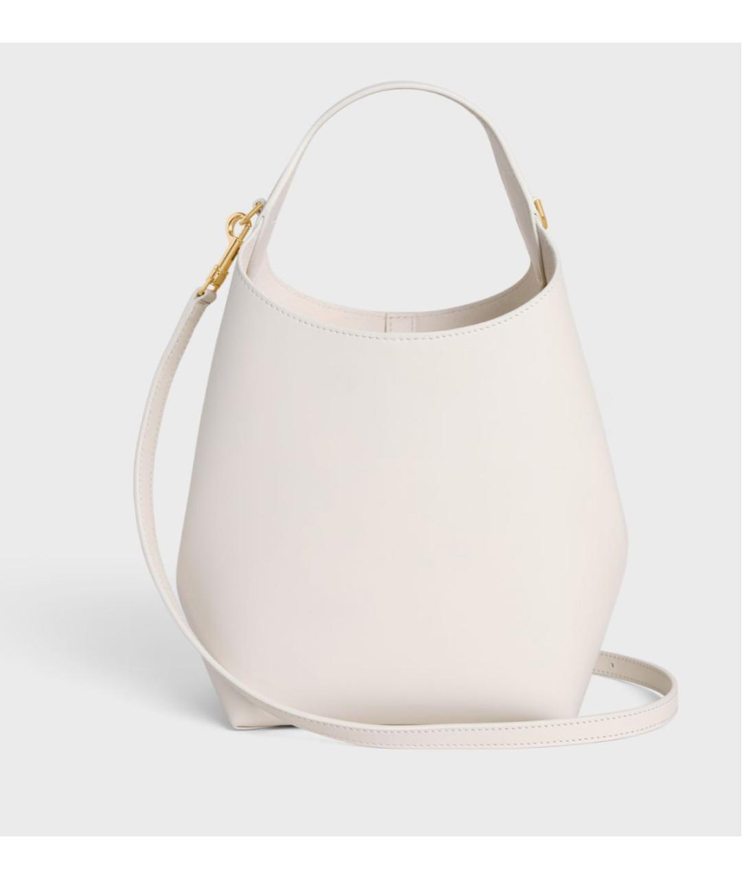 CELINE Белая кожаная сумка тоут, фото 2