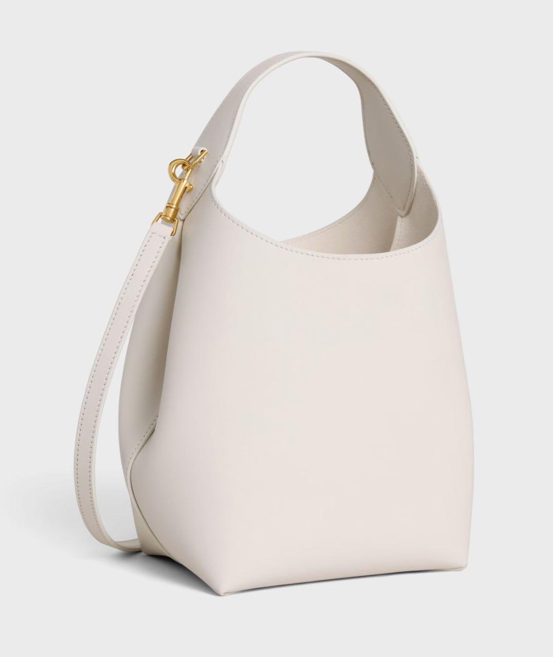 CELINE Белая кожаная сумка тоут, фото 3