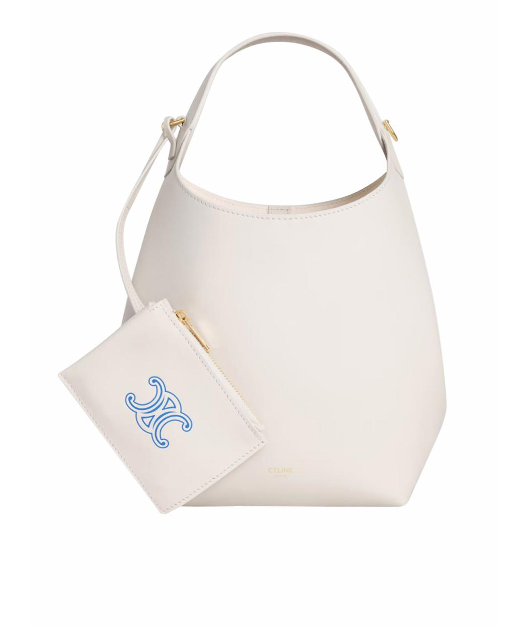 CELINE Белая кожаная сумка тоут, фото 1