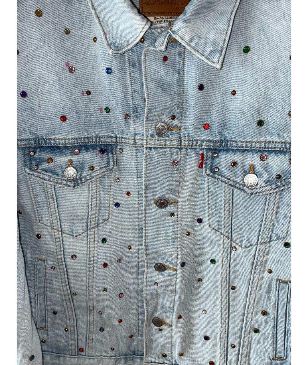 LEVI'S Голубая хлопковая куртка, фото 6