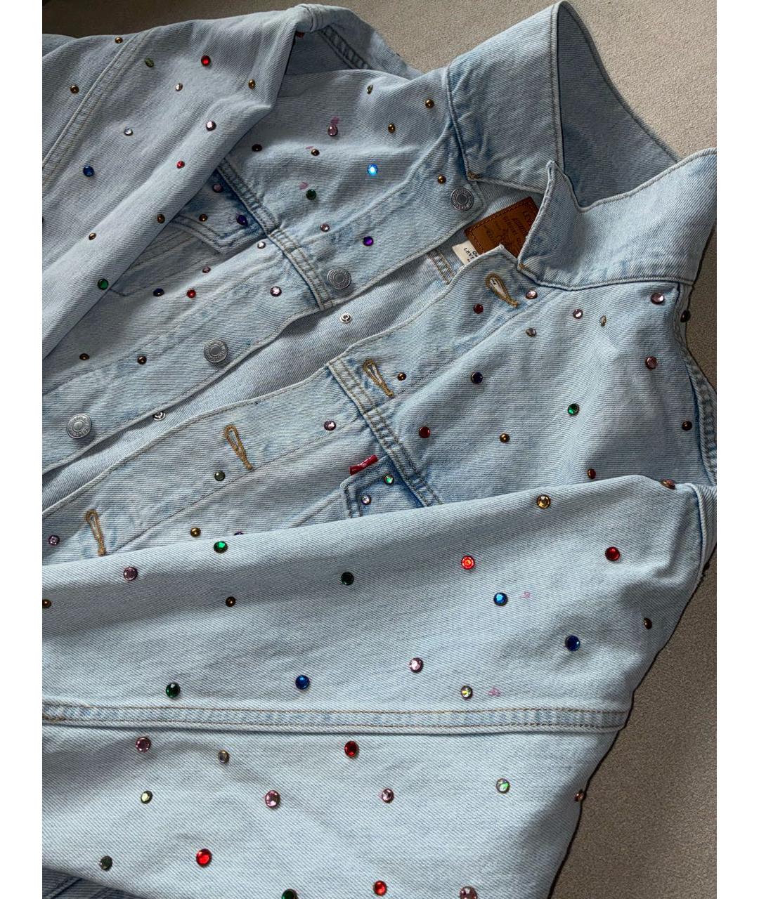 LEVI'S Голубая хлопковая куртка, фото 4