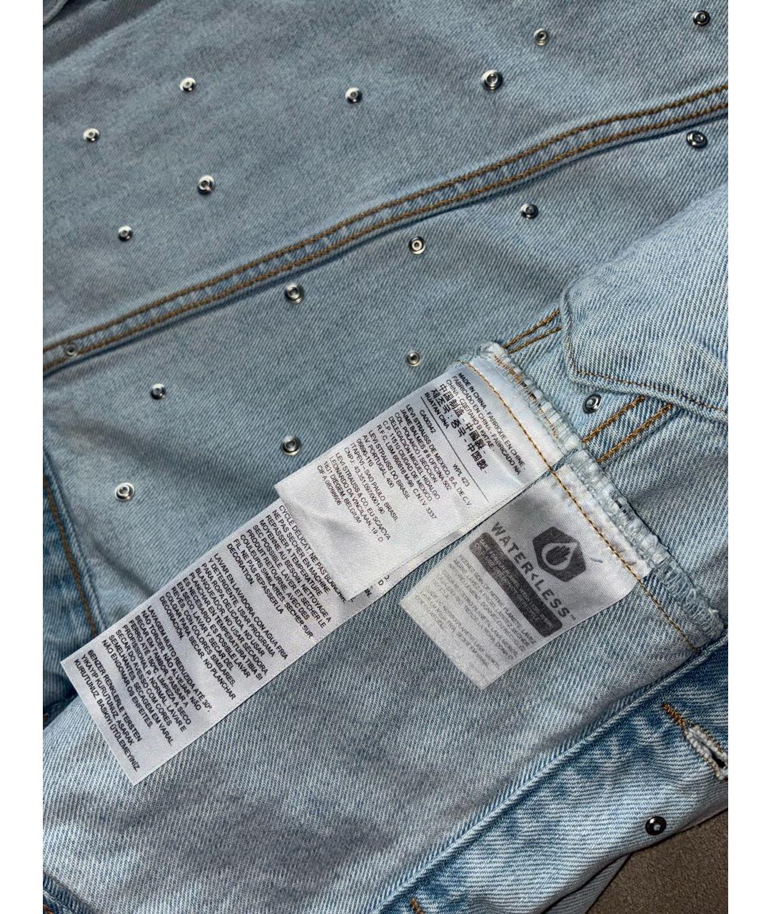 LEVI'S Голубая хлопковая куртка, фото 5