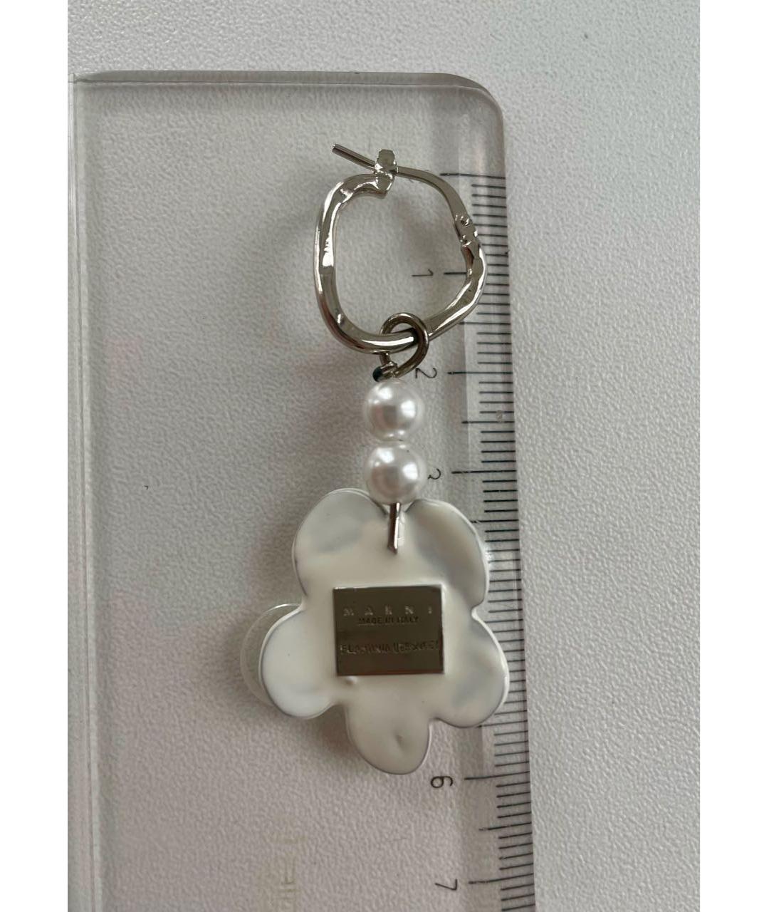 MARNI Белые металлические серьги, фото 6