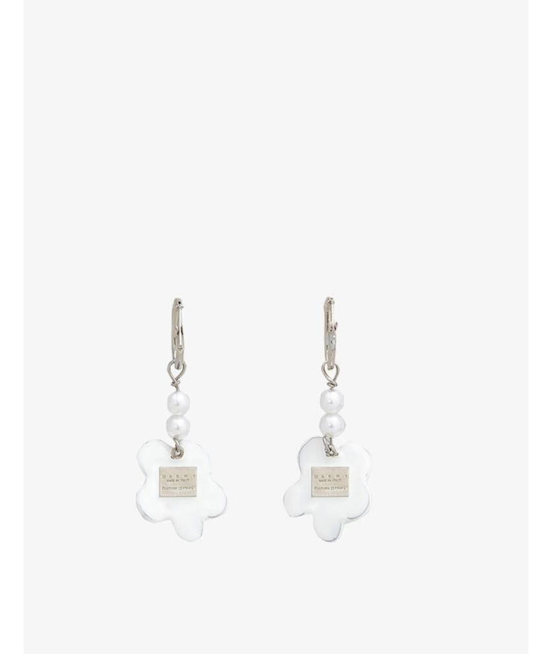 MARNI Белые металлические серьги, фото 2