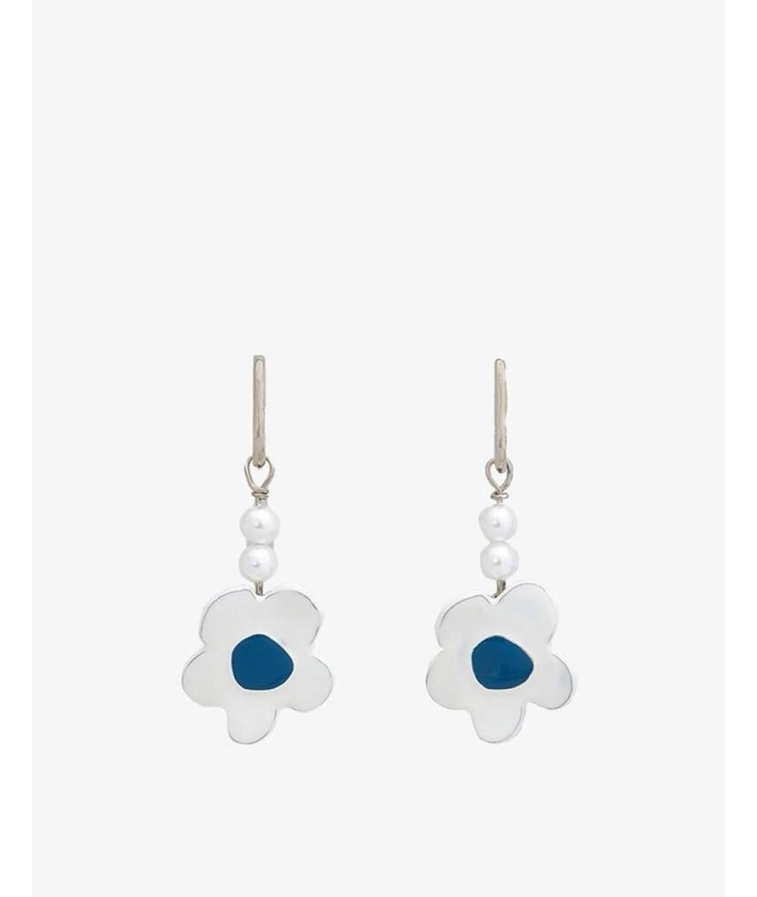 MARNI Белые металлические серьги, фото 3