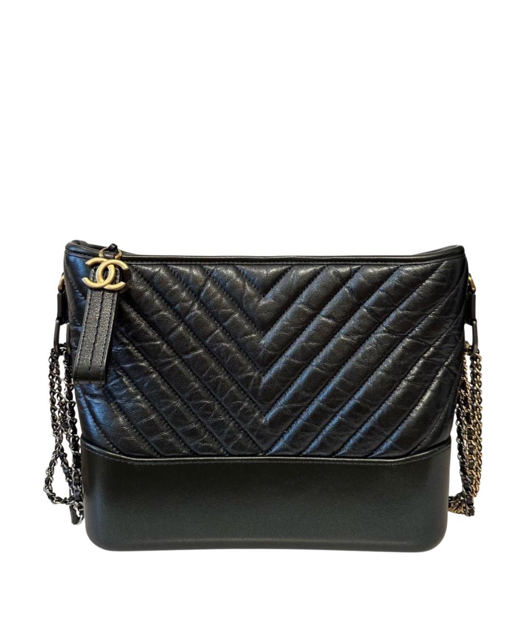 CHANEL Черная кожаная сумка через плечо, фото 1