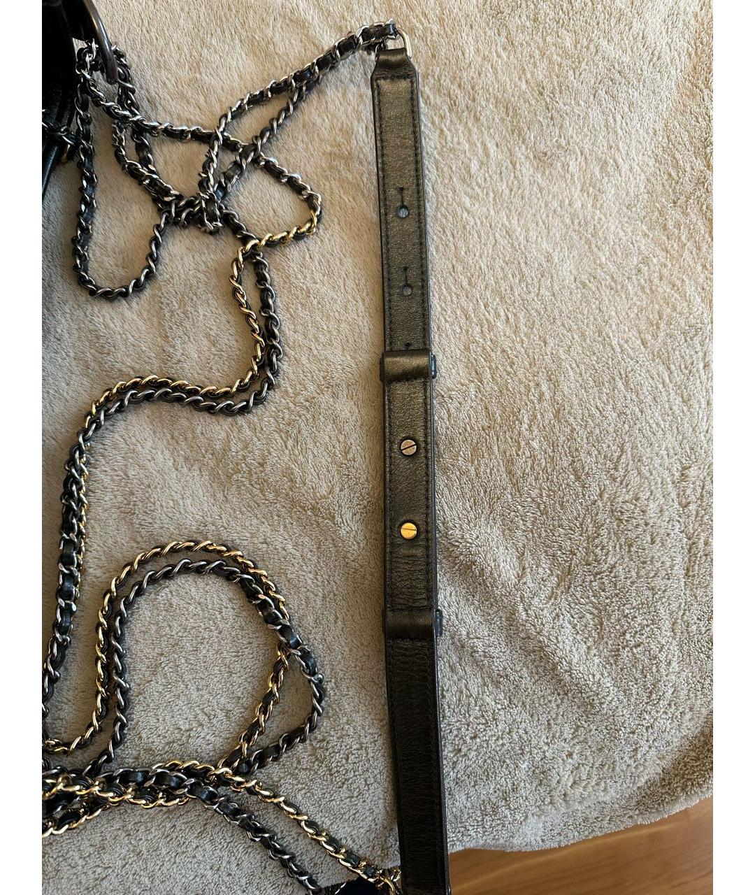 CHANEL Черная кожаная сумка через плечо, фото 7