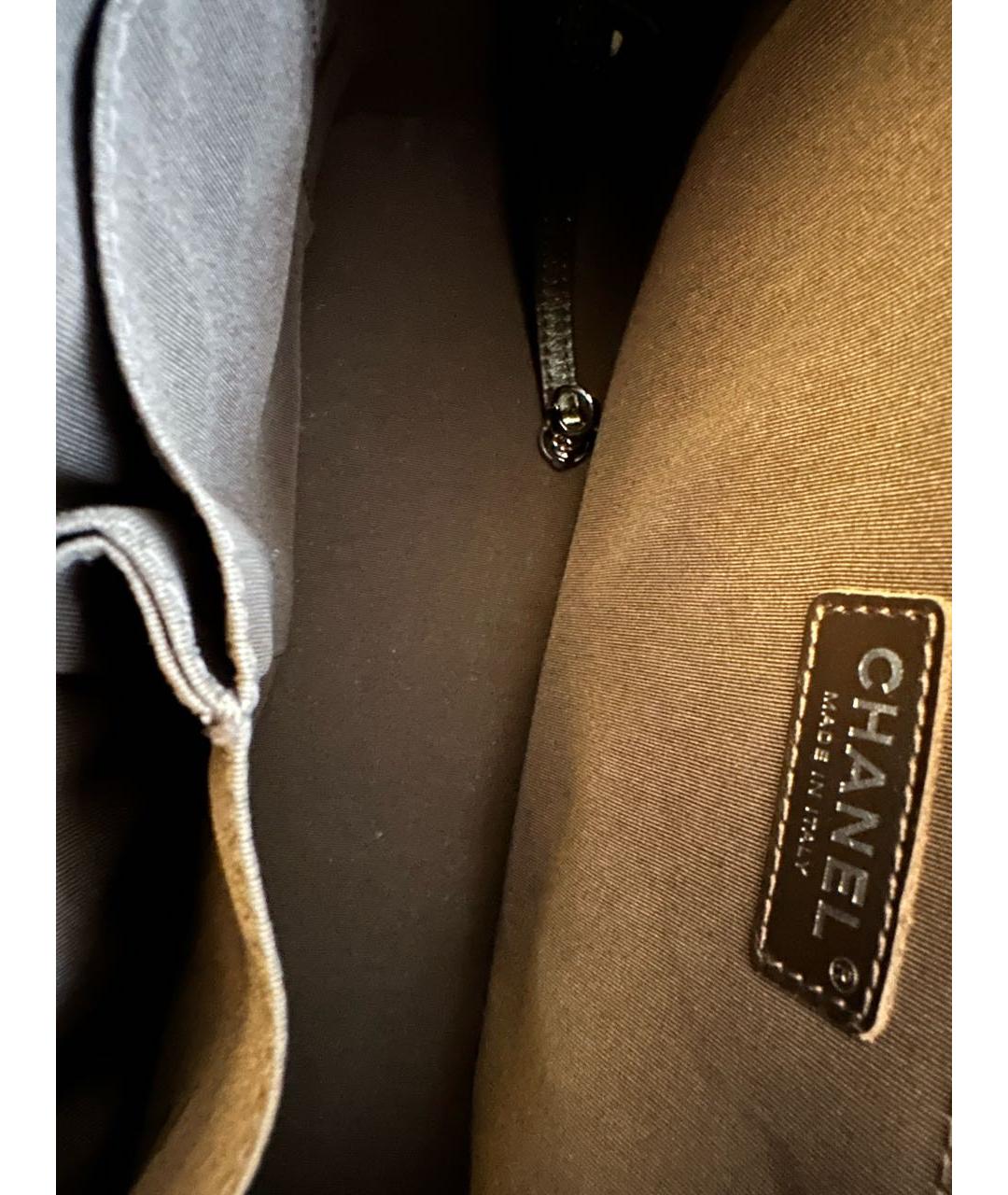 CHANEL Черная кожаная сумка через плечо, фото 4