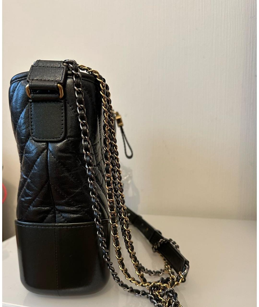 CHANEL Черная кожаная сумка через плечо, фото 3