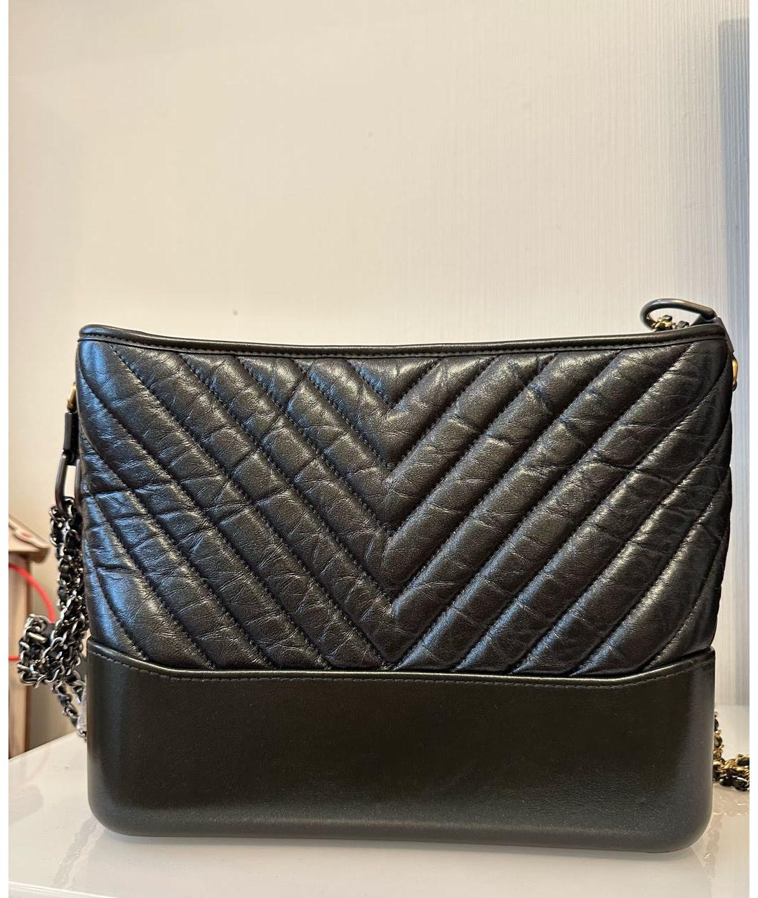 CHANEL Черная кожаная сумка через плечо, фото 2