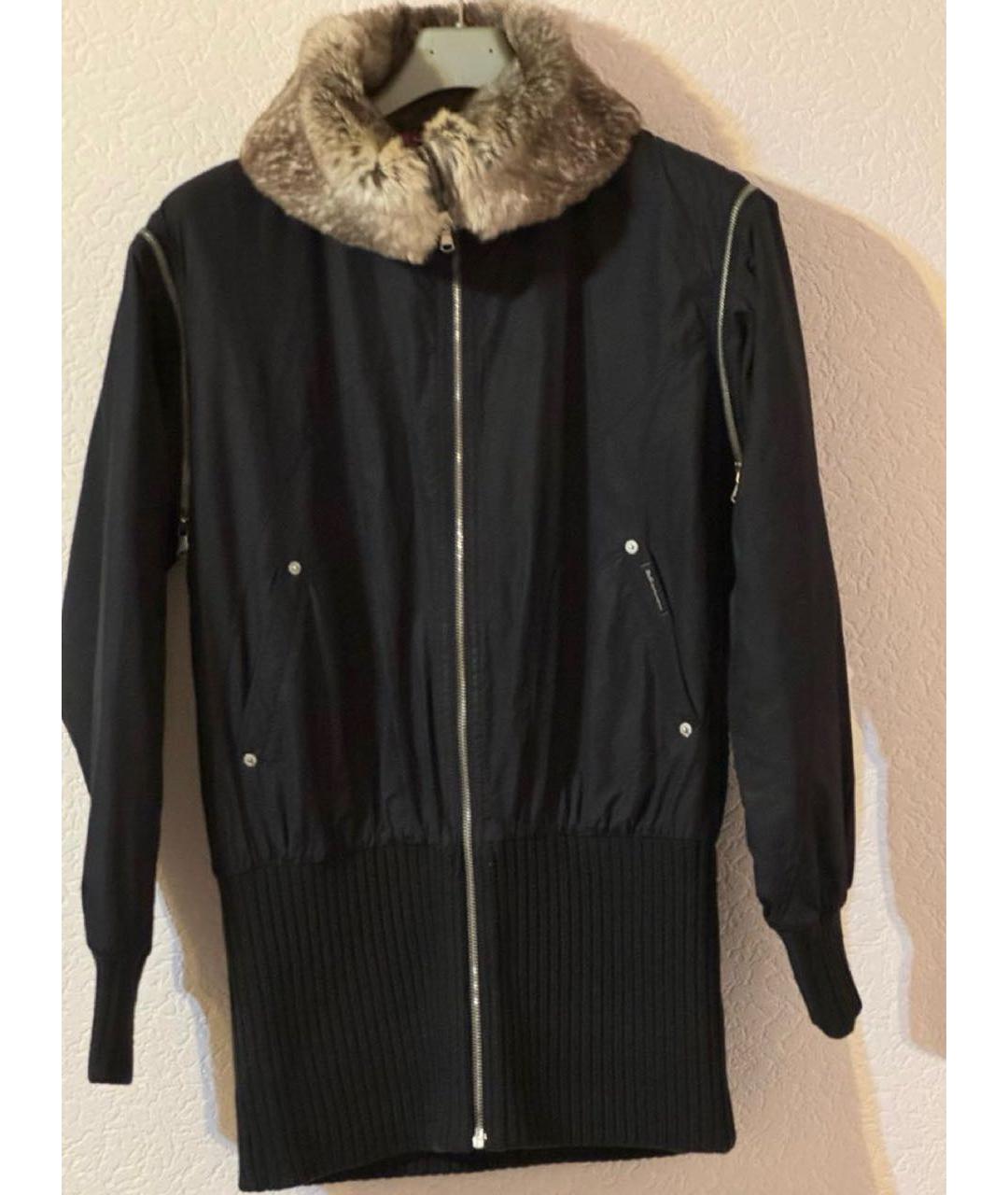 DOLCE&GABBANA Черная полиэстеровая куртка, фото 8