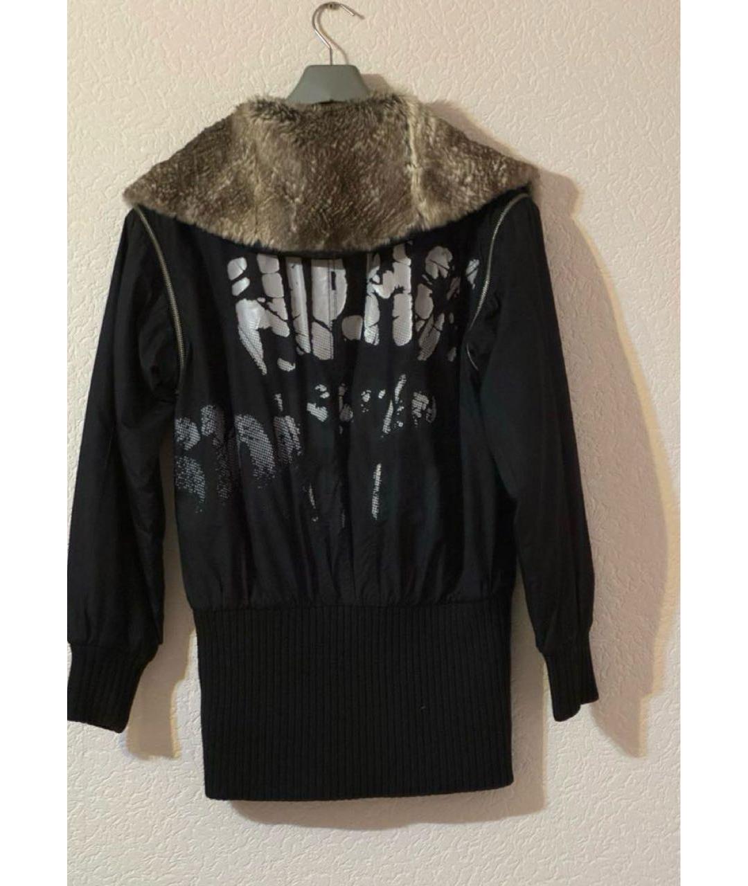 DOLCE&GABBANA Черная полиэстеровая куртка, фото 2