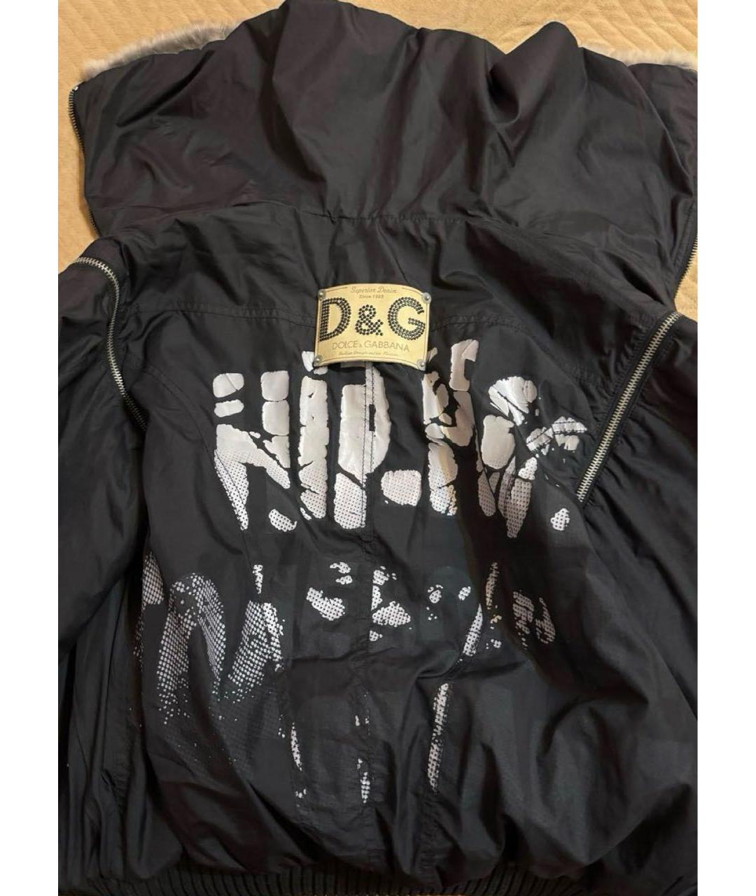 DOLCE&GABBANA Черная полиэстеровая куртка, фото 3