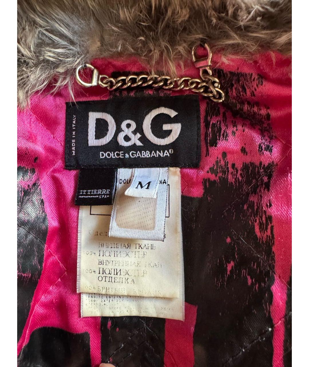 DOLCE&GABBANA Черная полиэстеровая куртка, фото 5