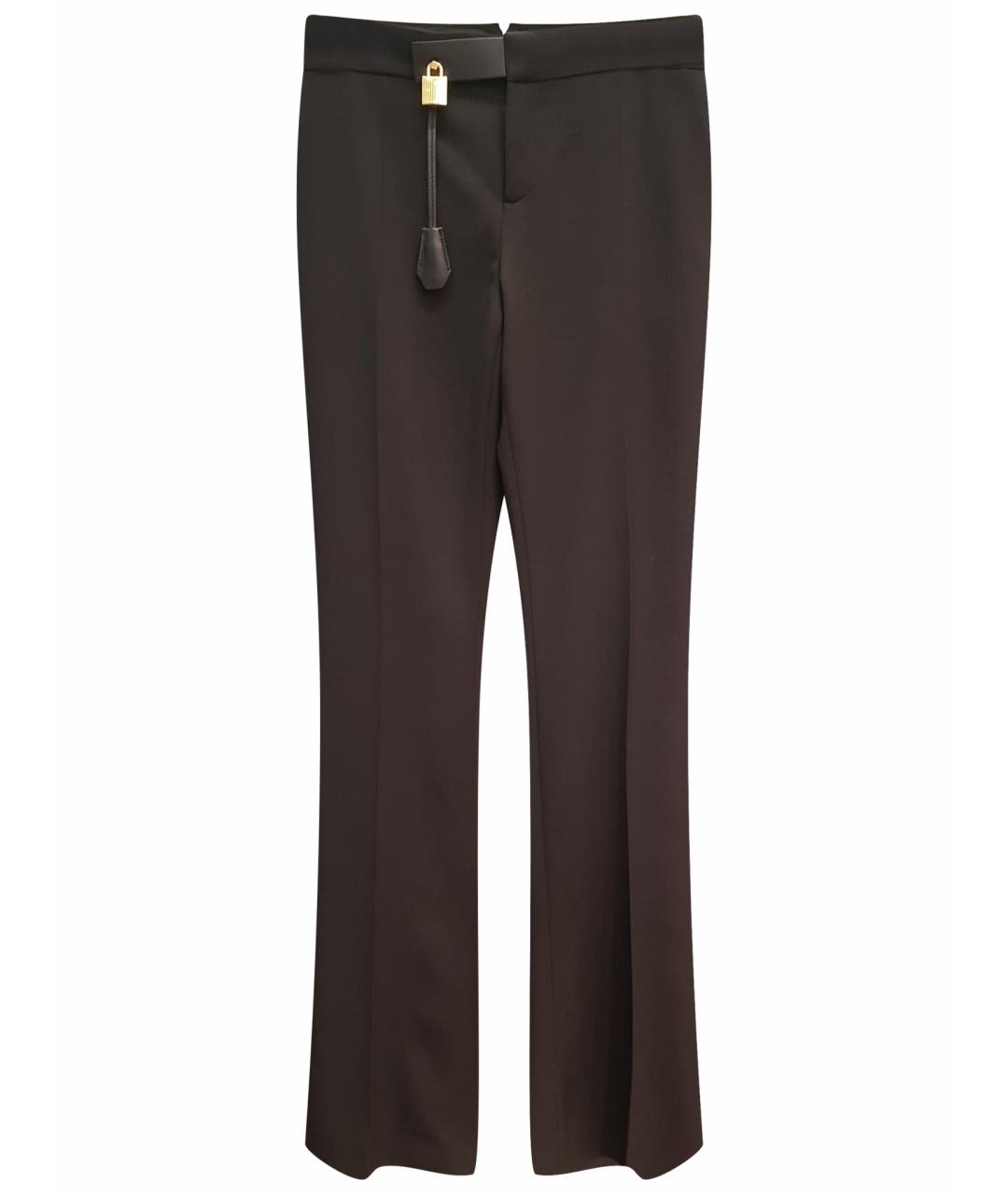 TOM FORD Черные шерстяные прямые брюки, фото 1