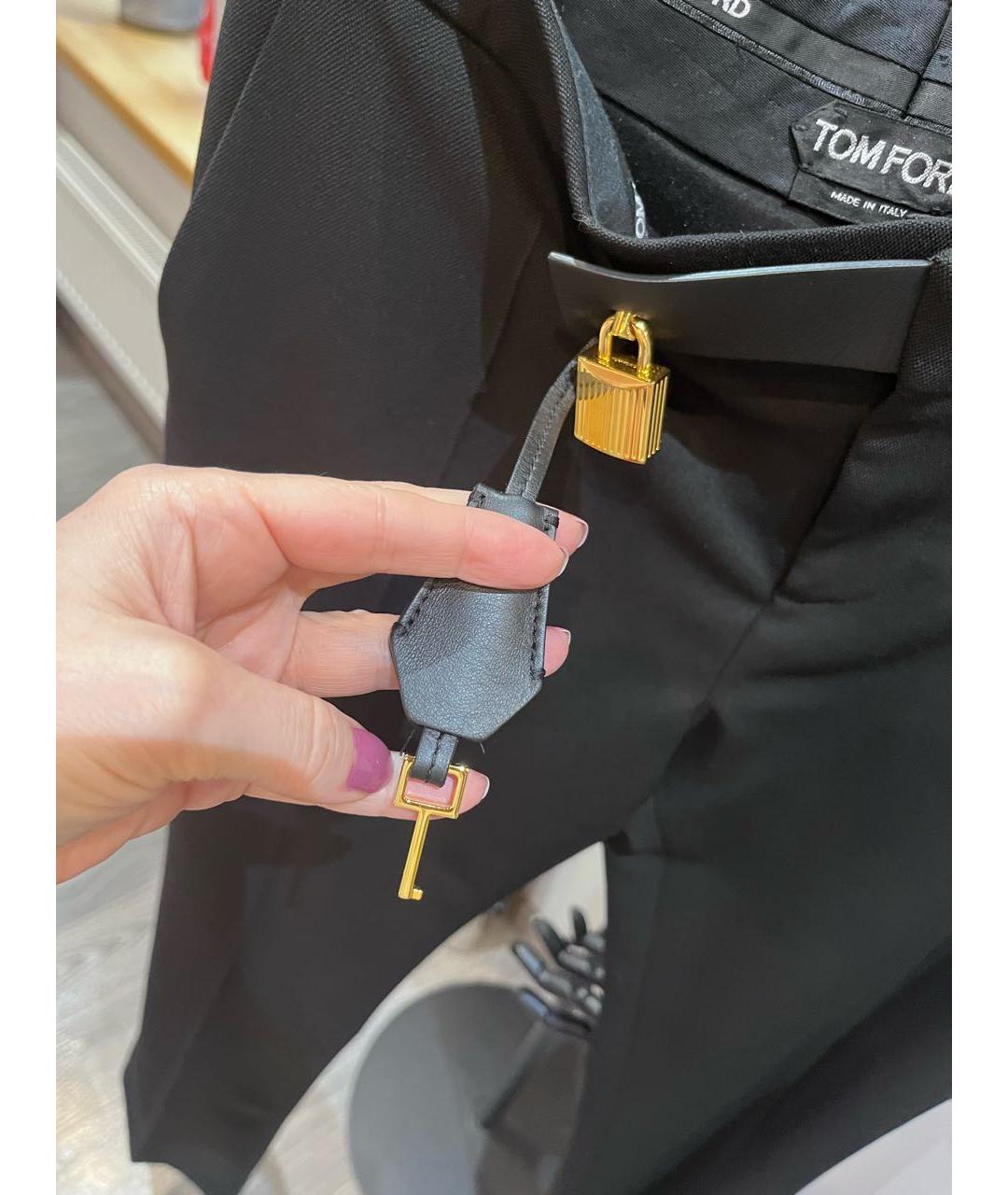 TOM FORD Черные шерстяные прямые брюки, фото 5