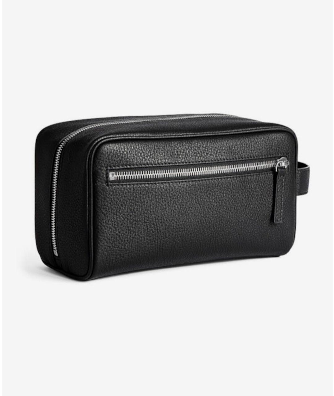 BALENCIAGA Черная кожаная барсетка, фото 5