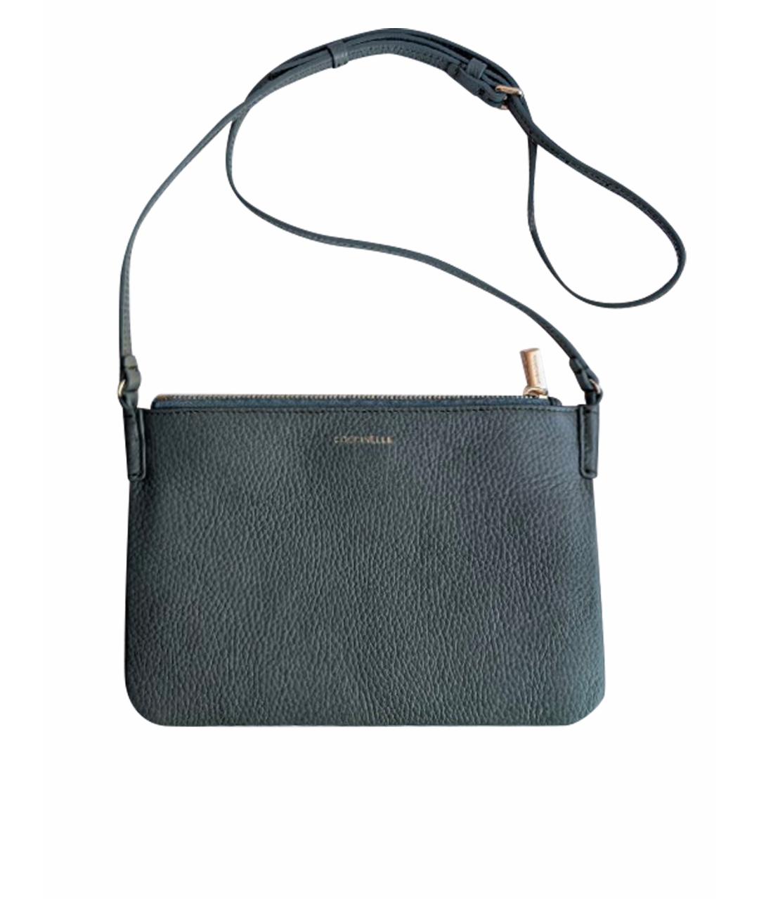 COCCINELLE Бирюзовая кожаная сумка через плечо, фото 1