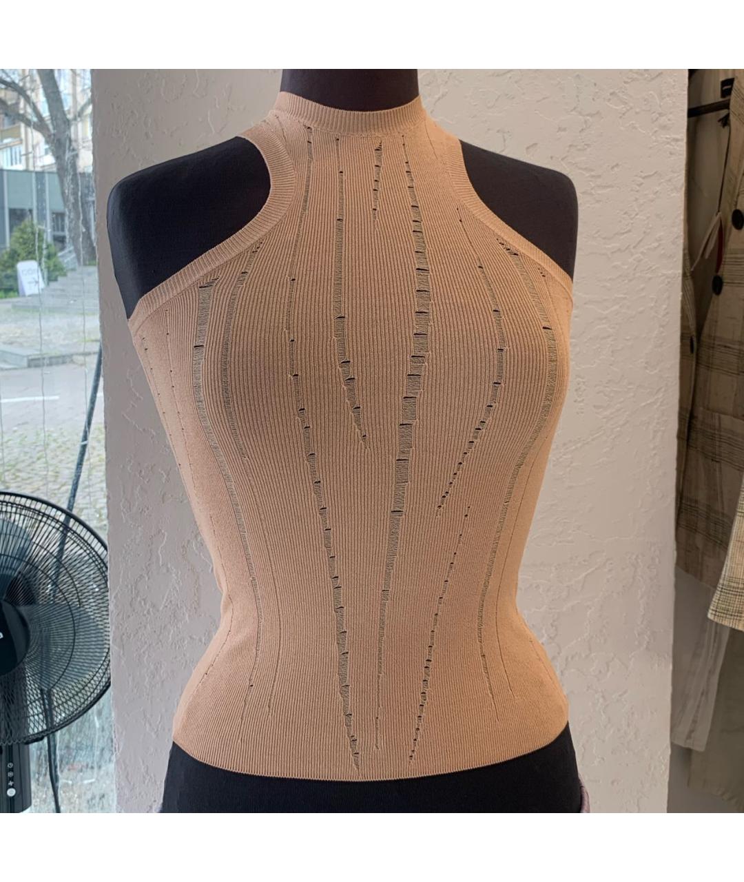 Jacob Lee Бежевая вискозная майка, фото 1