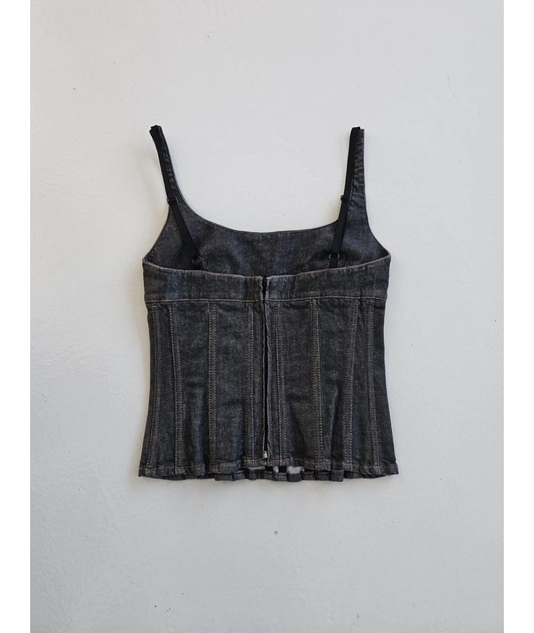 DOLCE&GABBANA Серый хлопковый корсет, фото 2