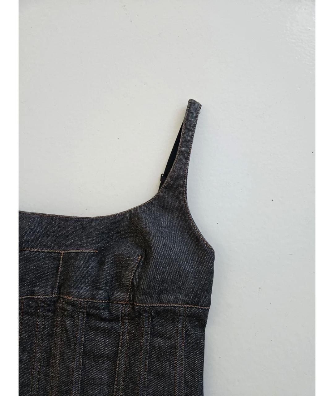 DOLCE&GABBANA Серый хлопковый корсет, фото 3