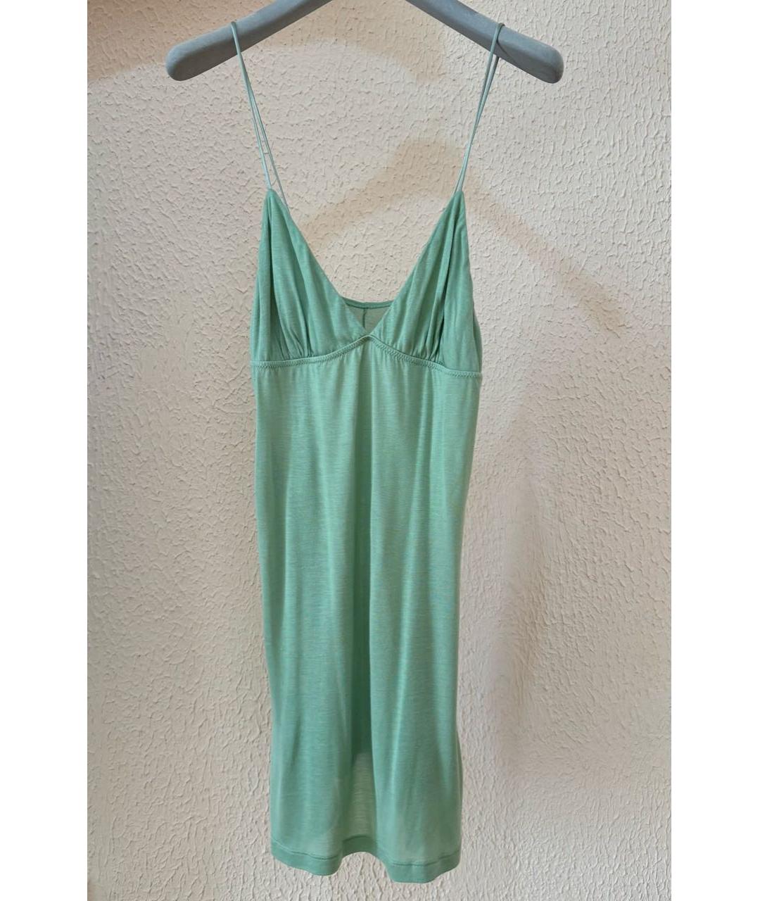 ERMANNO SCERVINO Зеленые хлопковое повседневное платье, фото 8
