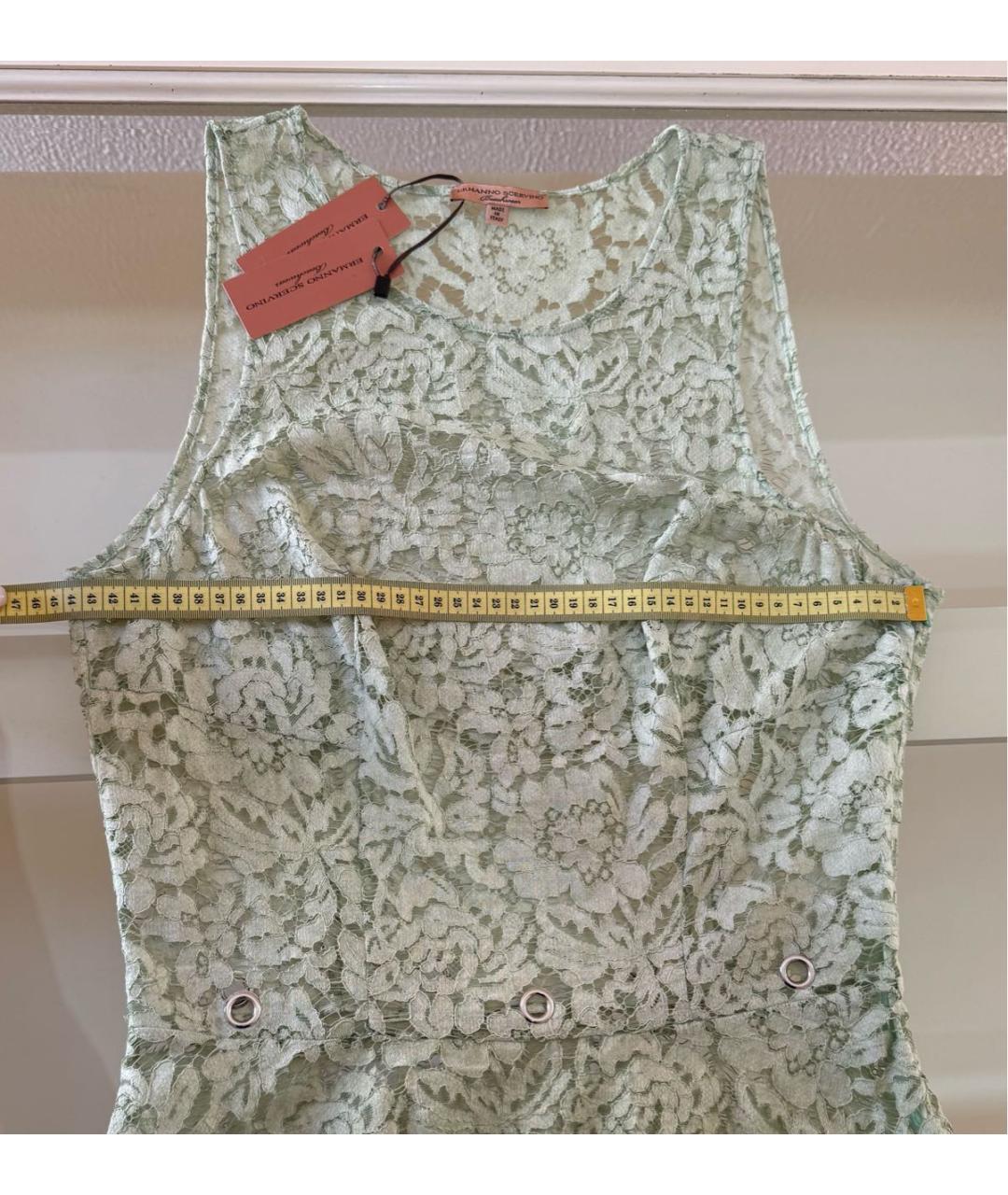 ERMANNO SCERVINO Зеленые хлопковое повседневное платье, фото 6