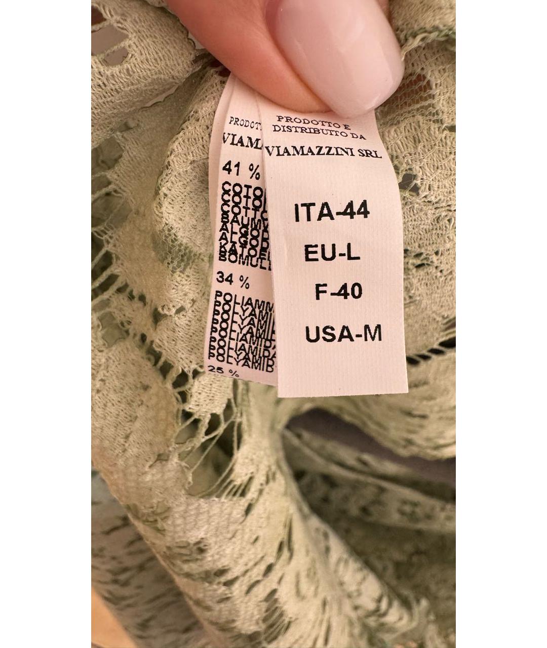 ERMANNO SCERVINO Зеленые хлопковое повседневное платье, фото 5