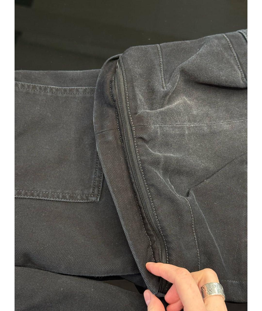 BALENCIAGA Черные хлопковые прямые джинсы, фото 4