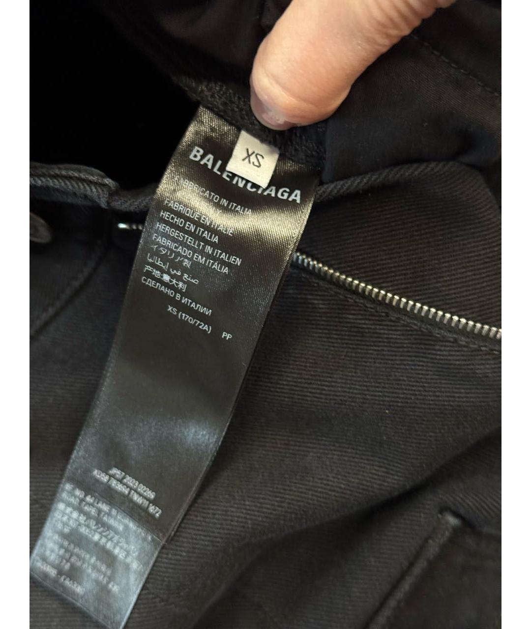 BALENCIAGA Черные хлопковые прямые джинсы, фото 5
