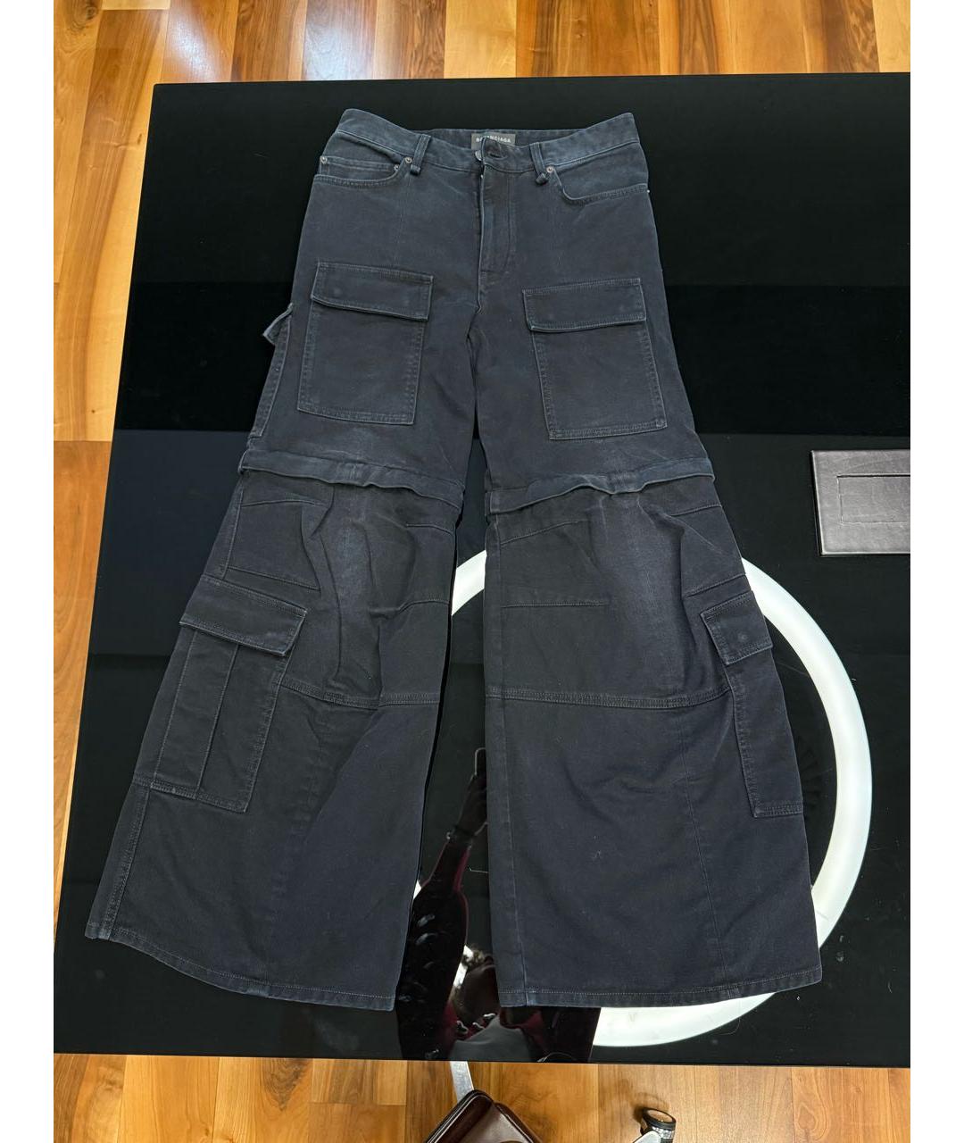 BALENCIAGA Черные хлопковые прямые джинсы, фото 6