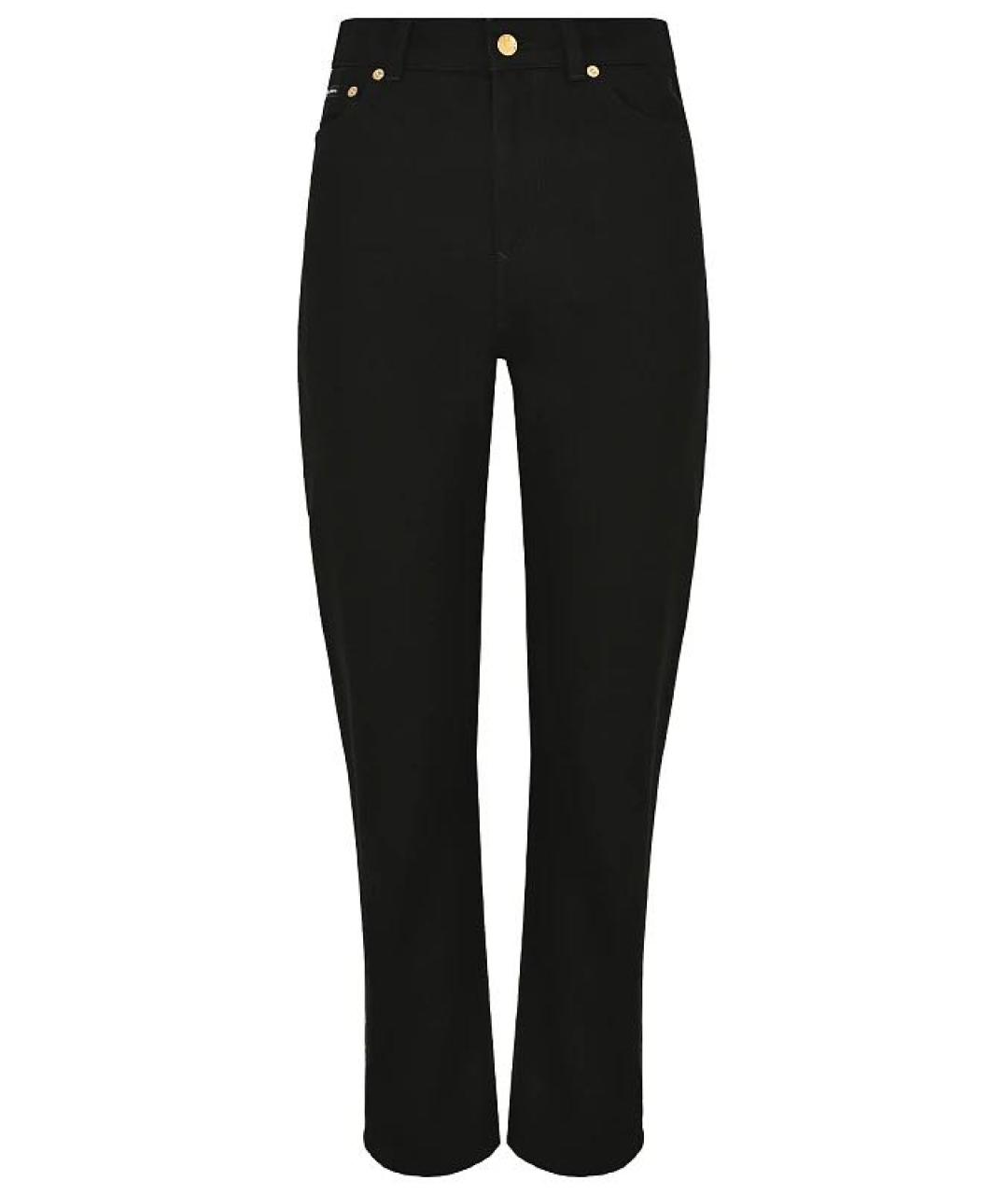 DOLCE&GABBANA Черные хлопковые прямые джинсы, фото 1