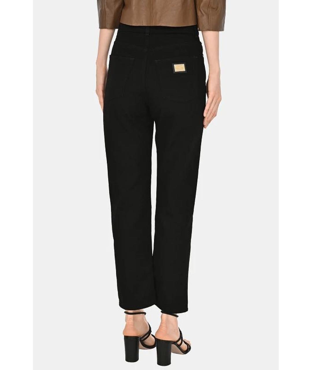 DOLCE&GABBANA Черные хлопковые прямые джинсы, фото 3