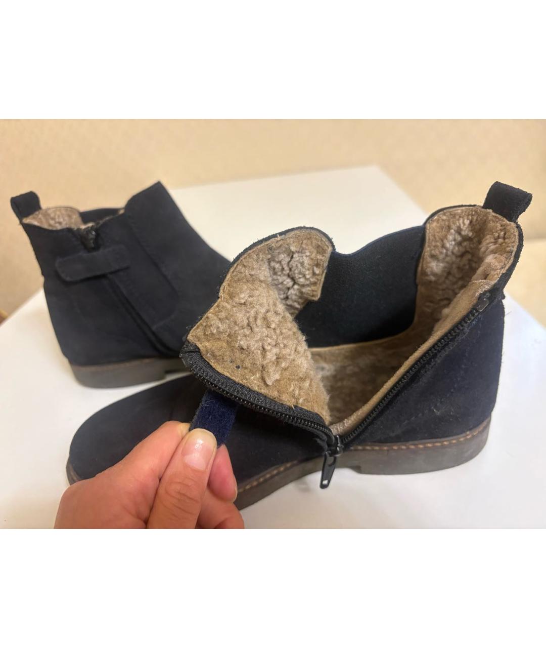 Enfants Riches Déprimés Темно-синие замшевые ботинки, фото 3