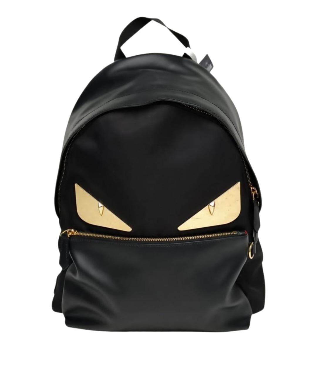 FENDI Черный кожаный рюкзак, фото 1