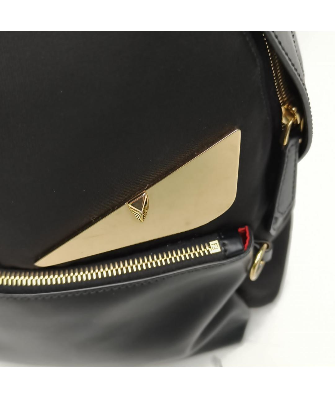 FENDI Черный кожаный рюкзак, фото 7