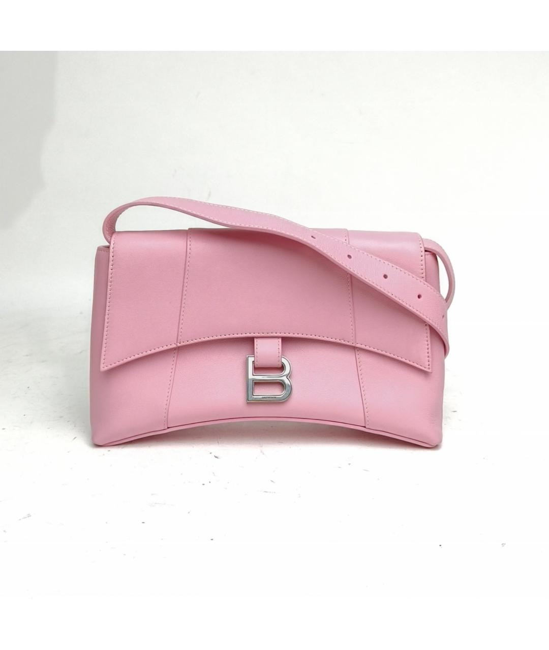 BALENCIAGA Розовая кожаная сумка через плечо, фото 2