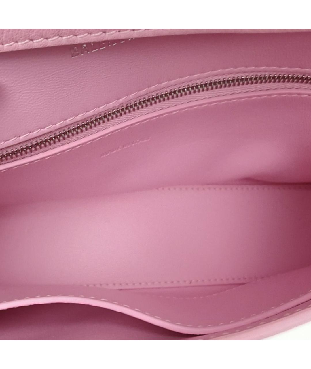 BALENCIAGA Розовая кожаная сумка через плечо, фото 7