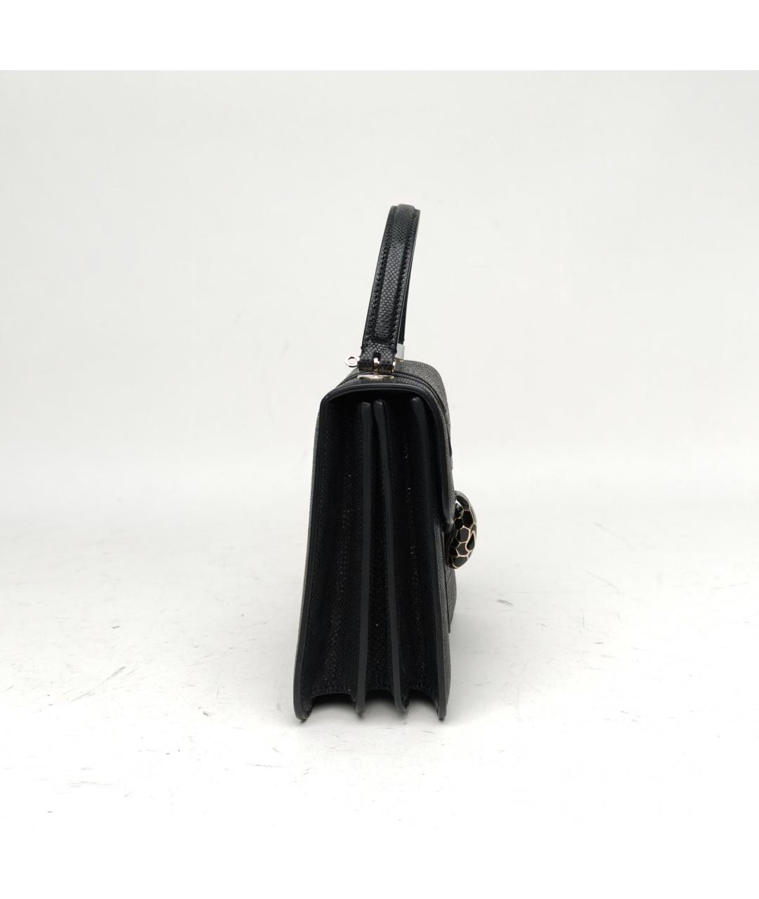 BVLGARI Черная кожаная сумка через плечо, фото 5