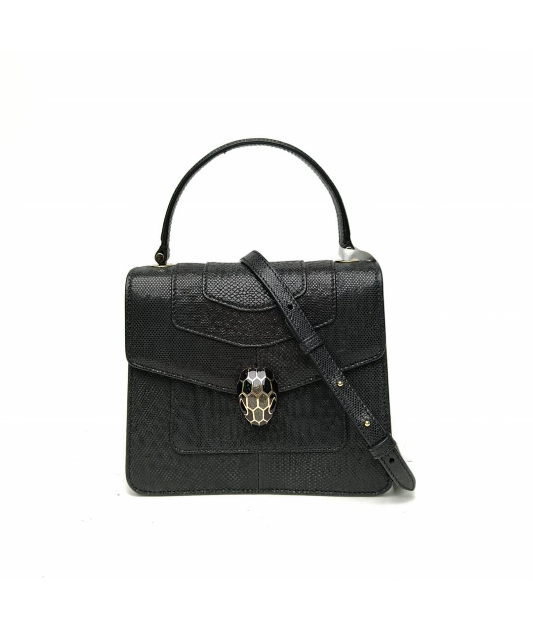 BVLGARI Черная кожаная сумка через плечо, фото 2