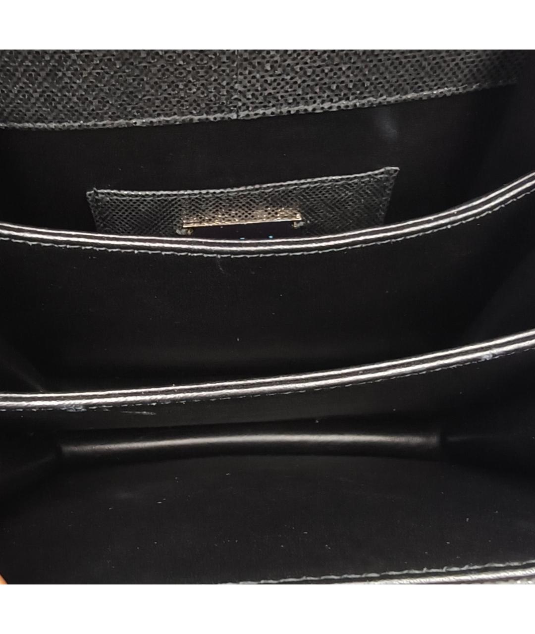 BVLGARI Черная кожаная сумка через плечо, фото 8